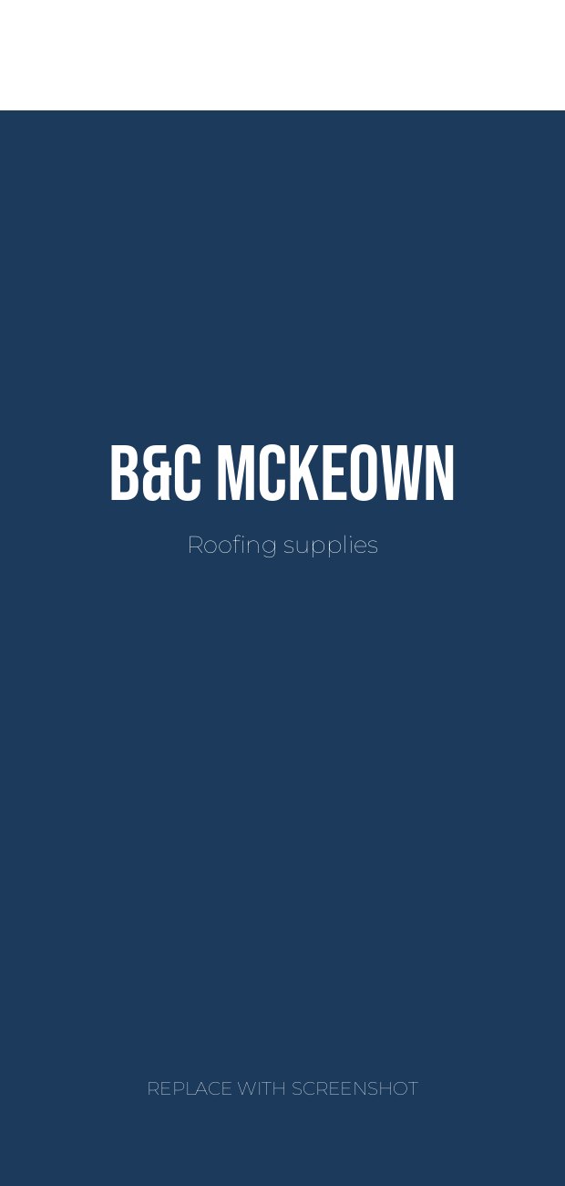 B&C McKeown website on a phone