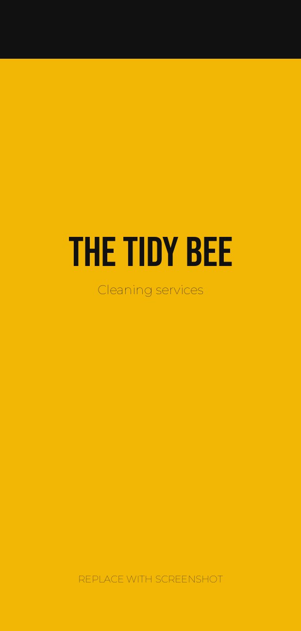 The Tidy Bee website on a phone